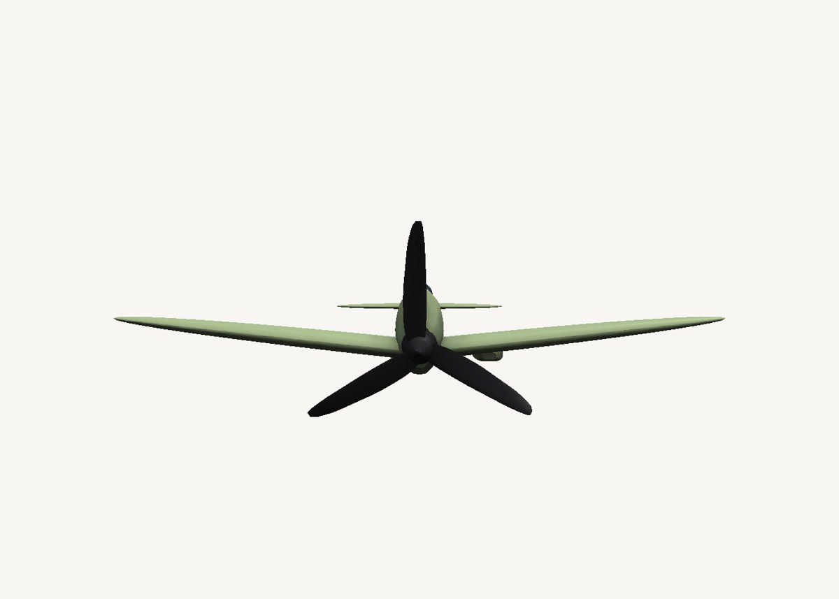 Elliptic-wing fighter modelled in SweeperCAD, view 3