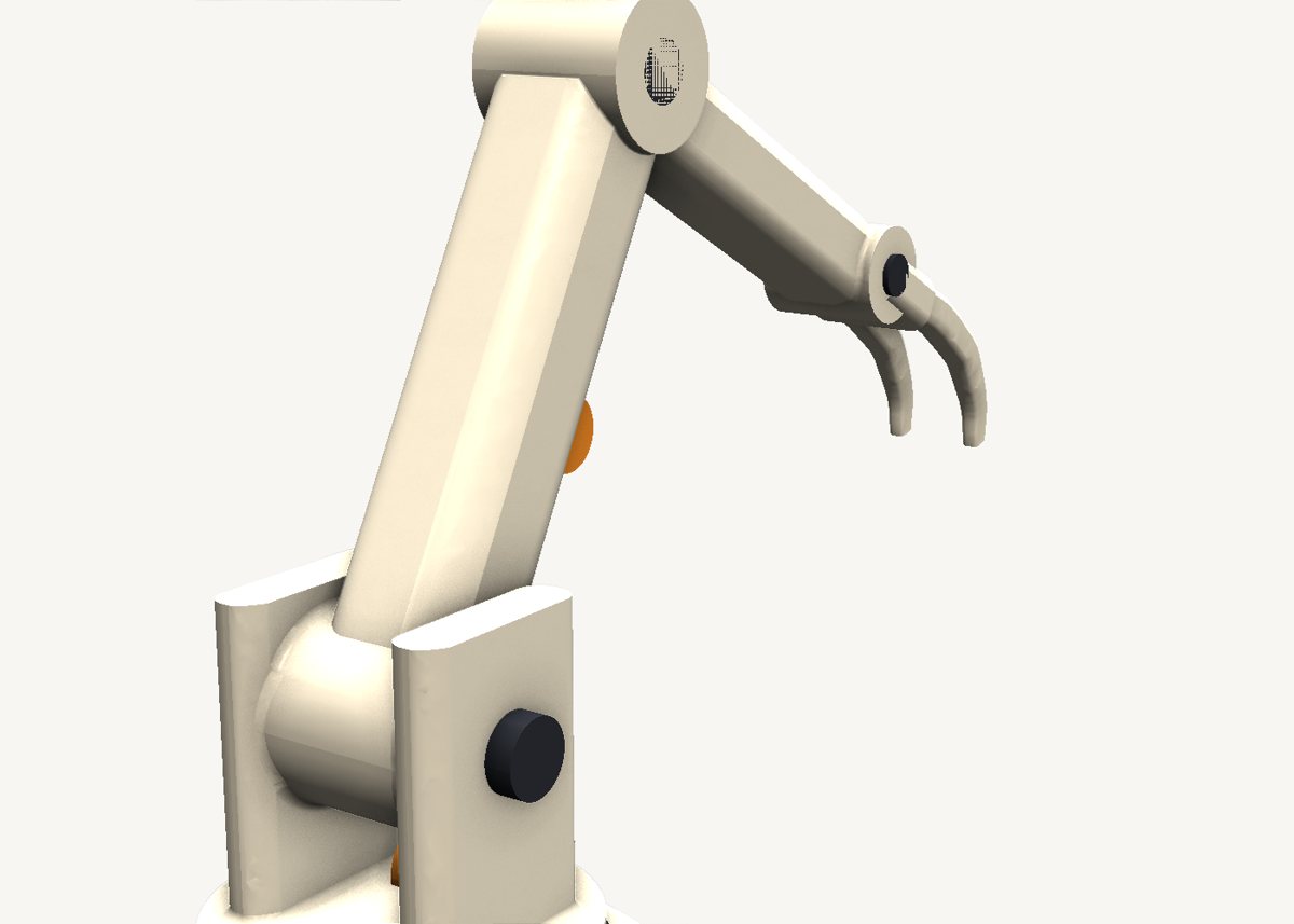 Mecha arm modelled in SweeperCAD, view 2
