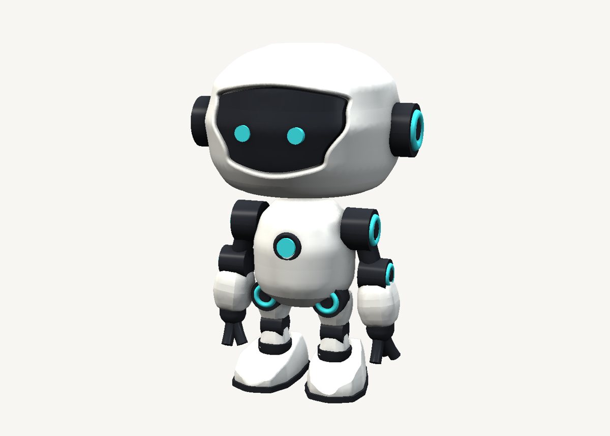 Robot modelled in SweeperCAD, view 1