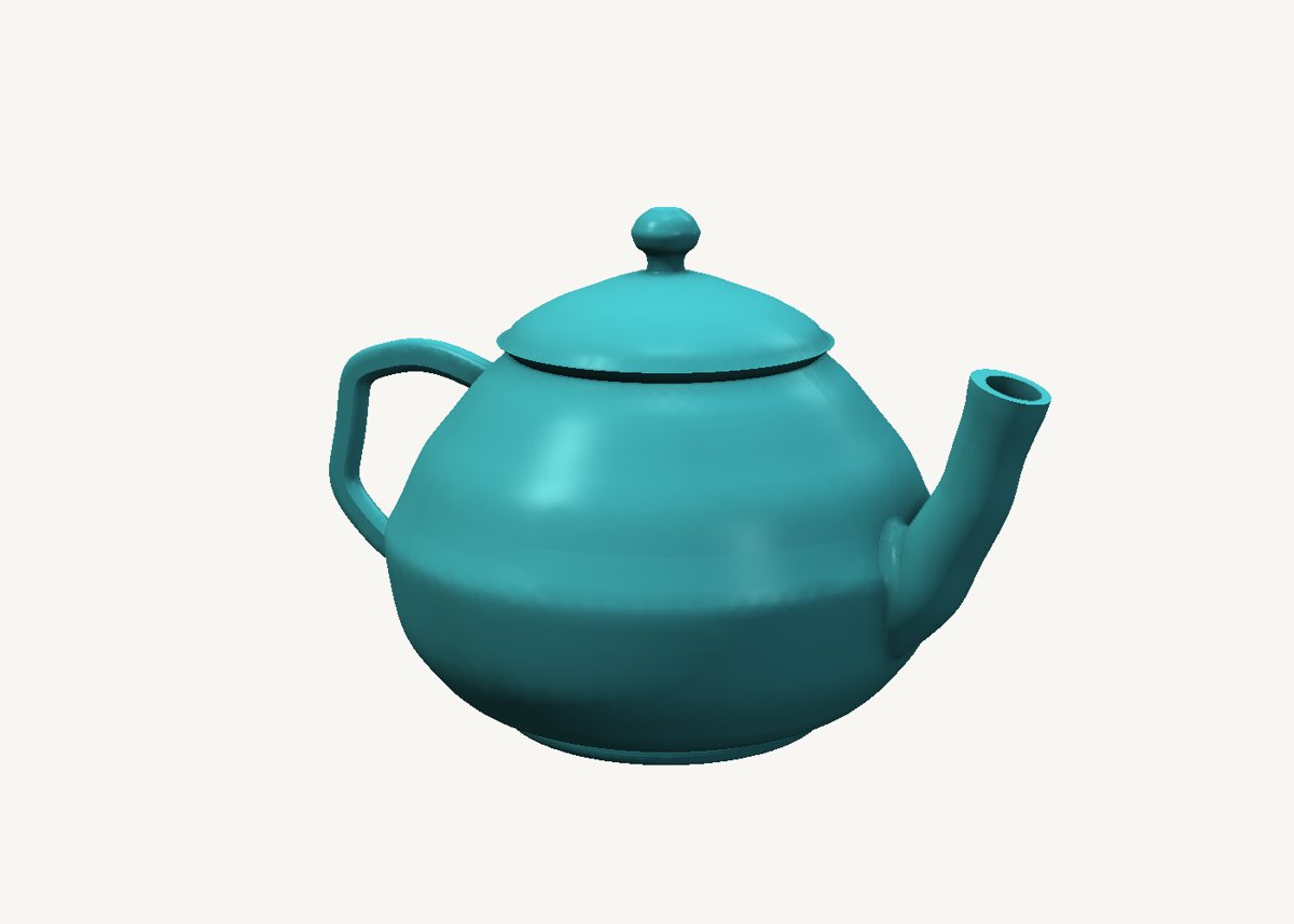 Teapot modelled in SweeperCAD, view 1